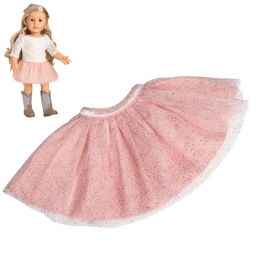 American Girl Tenney Tutu Skirt Pink Spotlight Outfit Accessory Glittery Tulle